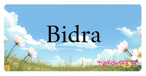 synonym bidra|BIDRA in English